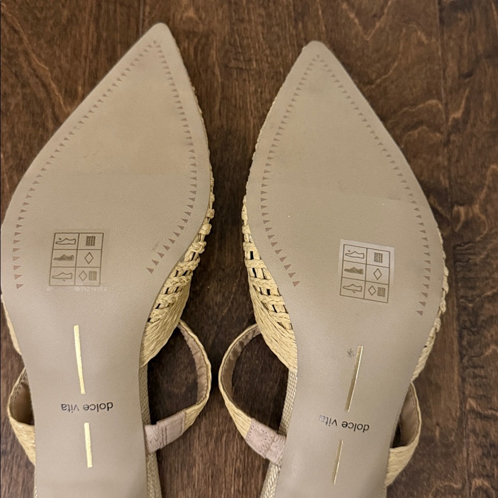 Dolce Vita Tan Woven Heels fit a size 10 - Picture 5 of 5